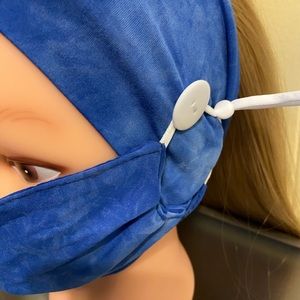 Royal Acid Blue Head-Wrap Face Mask